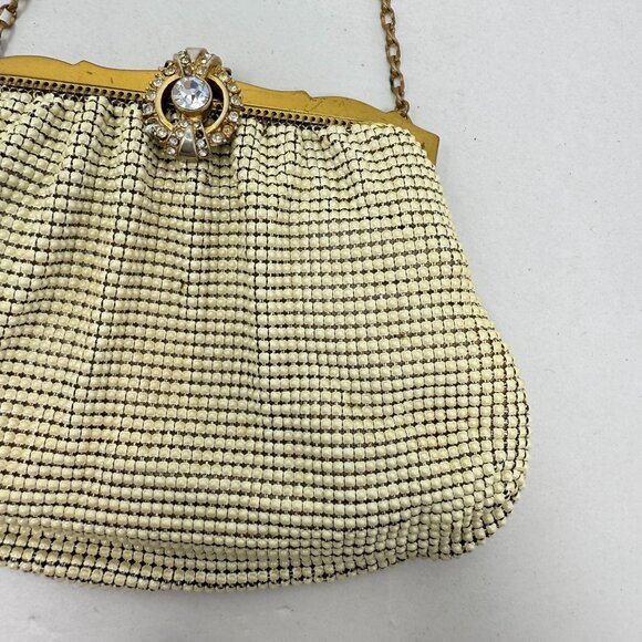 Whiting & Davis Co Mesh Bag USA Made‎ Art Deco Jeweled Closure Vintage - Picture 4 of 16